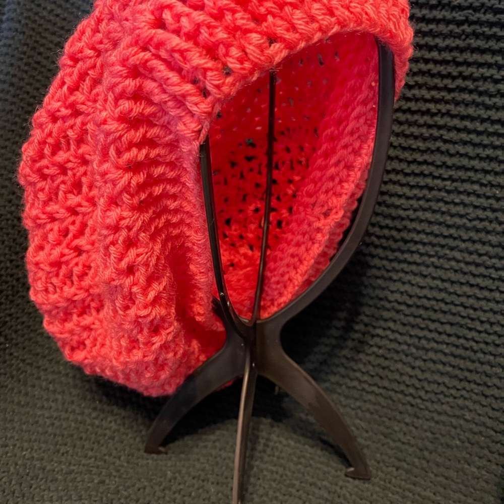 Cozy Pink handmade crochet slouch hat